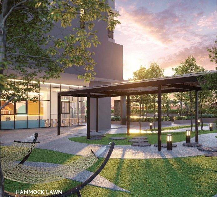OAKA Residences hammock lawn